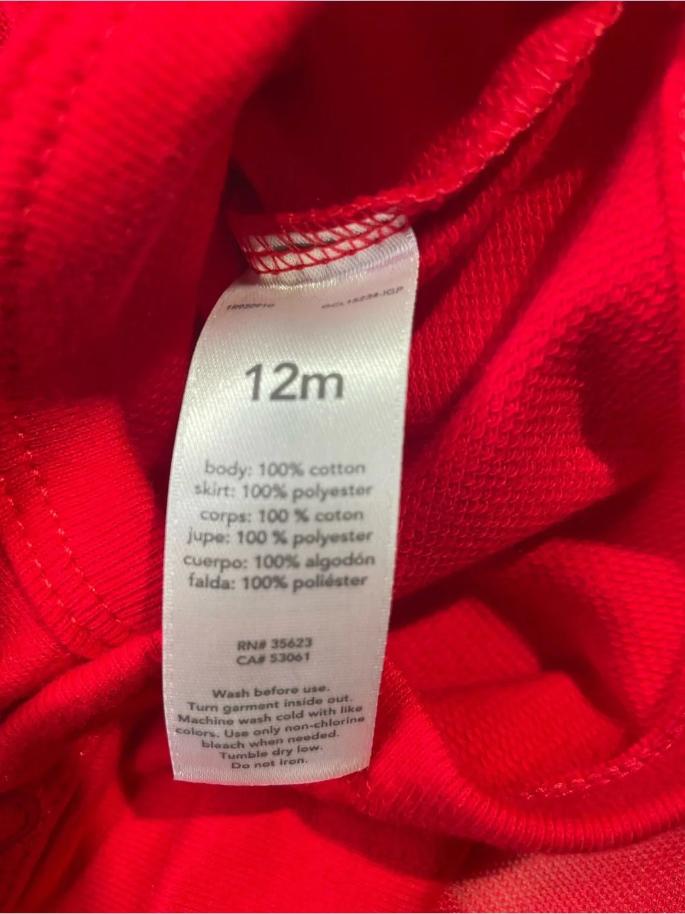 NWOT Carter's 12 Month Red 'Hugs & Kisses' Tulle Dress